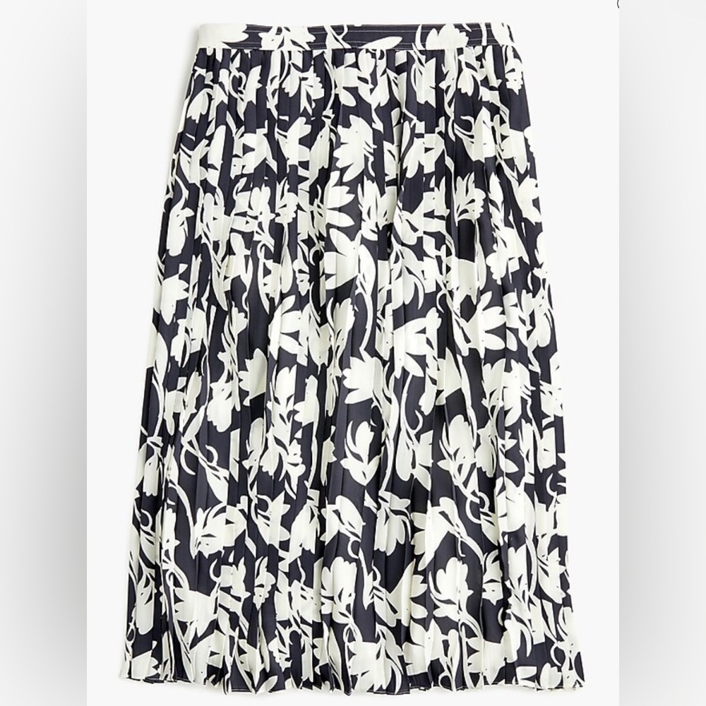 J. Crew Pleated midi skirt in shadow floral